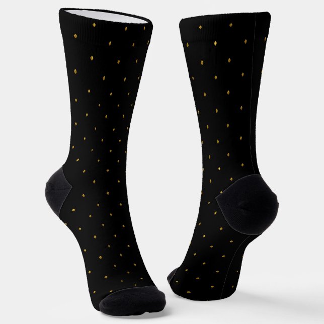 Elegant Diamond Shaped Teardrop Pattern Socks (Angled)
