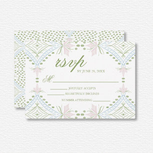Elegant Diamond Wedding RSVP Card