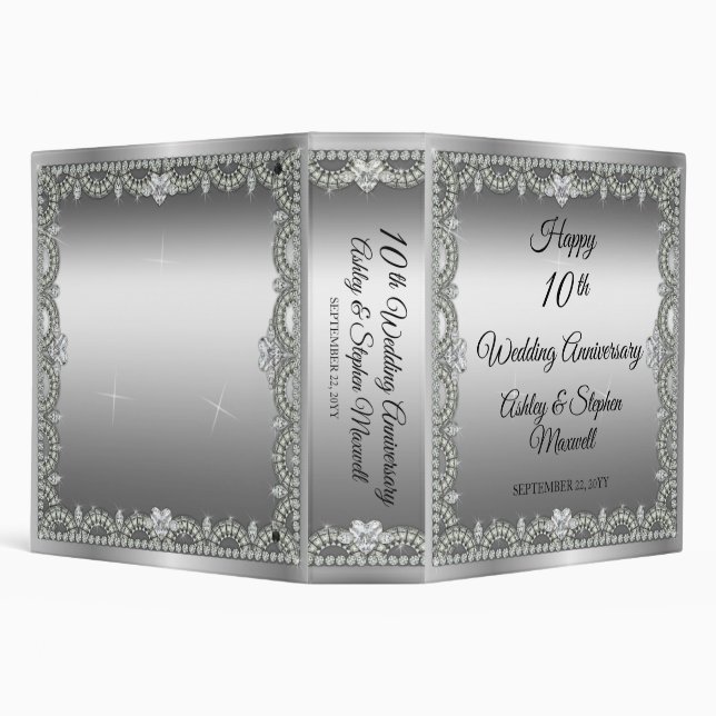 Elegant Diamonds 10th Wedding Anniversary Binder (Background)