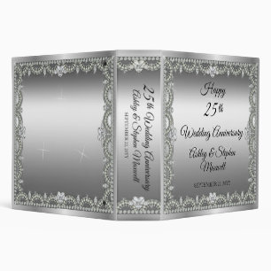 Elegant Diamonds 25th Wedding Anniversary Binder