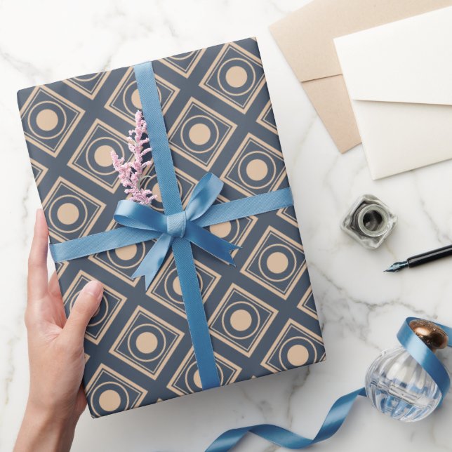 Elegant Diamonds and Circles Wrapping Paper (Gifting)