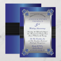 Elegant Diamonds Sapphires Blue 5th Anniversary