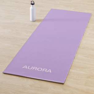 Elegant Digital Lavende Personalized Name Yoga Mat