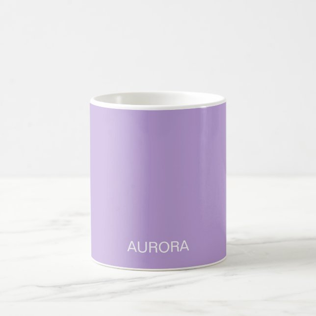 Elegant Digital Lavender Personalized Name -  Coffee Mug (Center)