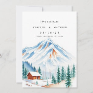 Elegant Digital Mountain Save The Date