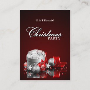 Élégant Dîner de Noël Invitations