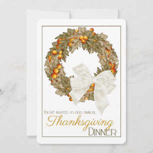Élégant Dîner de Thanksgiving Invitation 11