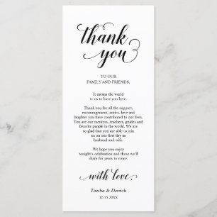 Élégant Dîner Moderne Lieu Cadre Carte de remercie