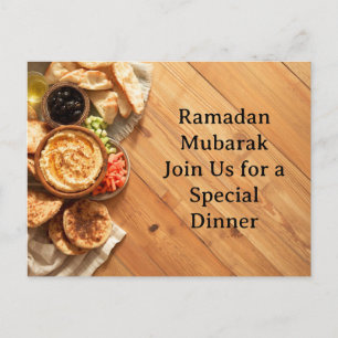Elegant dinner invitation postcard