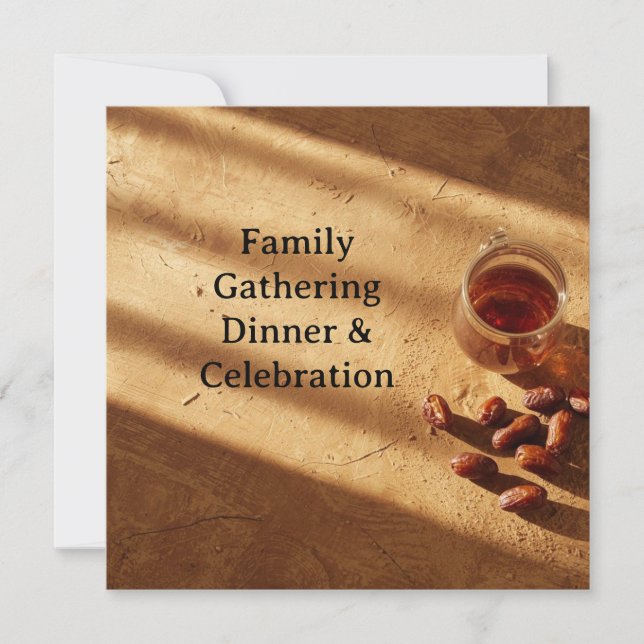 Elegant dinner invitation postcard (Front)
