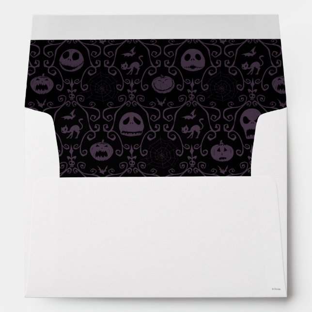 Elegant Disney Jack Skellington Halloween Filigree Envelope (Back (Bottom))