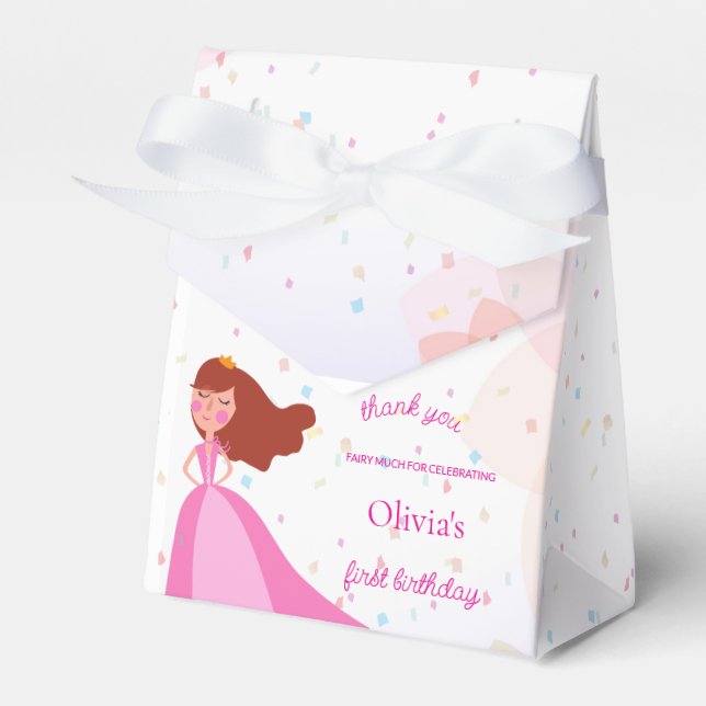 Elegant Disney princess birthday Favor Box (Front Side)