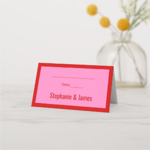 Elegant DIY Colours Pink #3 Red Place Card