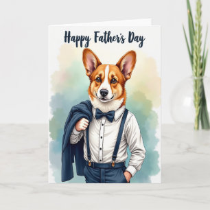 Elegant Dog Fathers Day Card