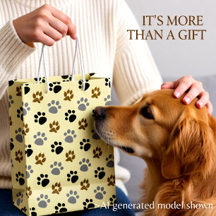Elegant Dog pet paws cream Medium Gift Bag