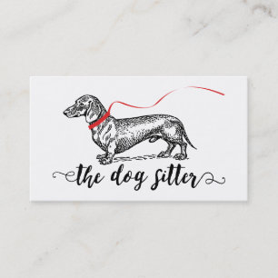 Elegant Dog Sitter Business Card