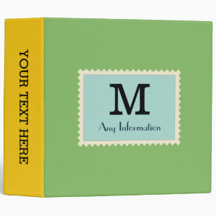 Elegant Dollar Bill Colour Monogram Binder