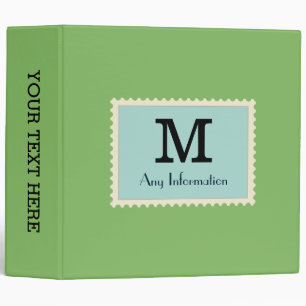 Elegant Dollar Bill Colour Monogram Binder