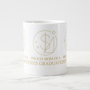 Elegant Dollar Pride – Class of 2025 Mom Badge Large Coffee Mug