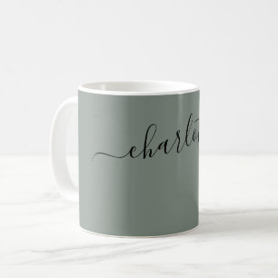 Elegant Dolphin Grey Colour Name Personalized Coffee Mug