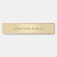 Elegant Door Signs Custom Trendy Gold Template