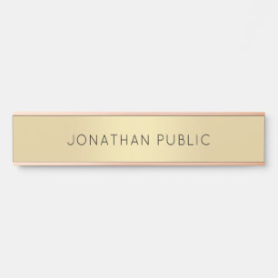 Elegant Door Signs Custom Trendy Gold Template