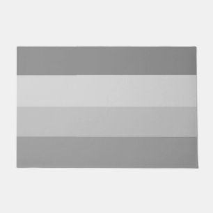 Elegant Doormat Stripes Shades of Grey Design