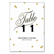 Elegant Dot Gold Table Cards