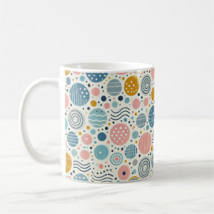 Elegant Dots And Waves Coffee Mug