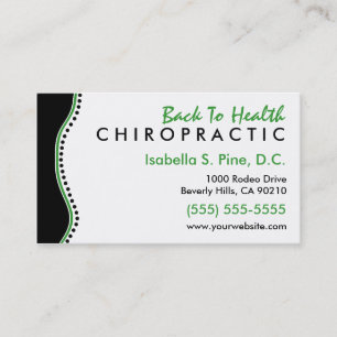 Elegant Dots Chiropractic Business Cards