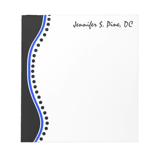Elegant Dots Chiropractor Personalized Notepad (Front)