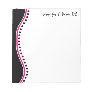 Elegant Dots Chiropractor Personalized Notepad