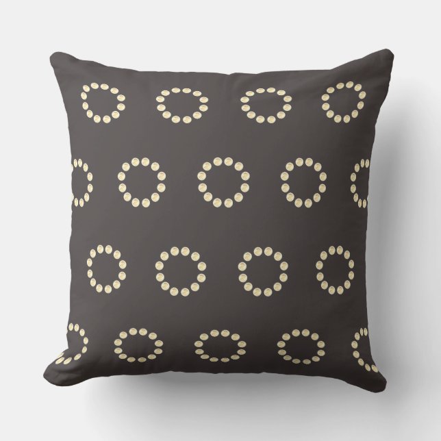 Elegant Dotted Pattern Throw Pillow (Front)