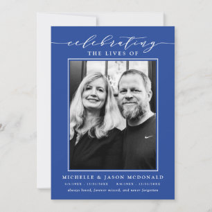 ELEGANT DOUBLE CELEBRATION OF LIFE FUNERAL SERVICE INVITATION