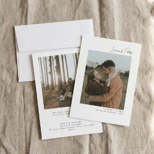 Elegant double Photo Wedding Invitation