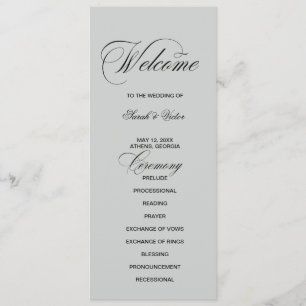 Elegant double side program card