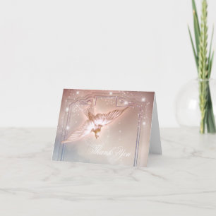 Elegant Dove Funeral Thank You Cards