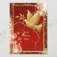 Elegant Dove peace swirls christmas party