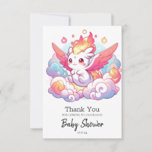 Elegant Dragon Baby Shower Thank You Card