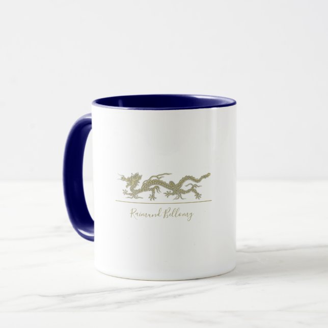 Elegant Dragon Mug (Front Left)