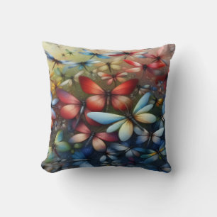 Elegant Dragonflies Throw Pillow