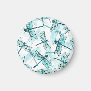 Elegant Dragonflies: Watercolor Wonder Magnet