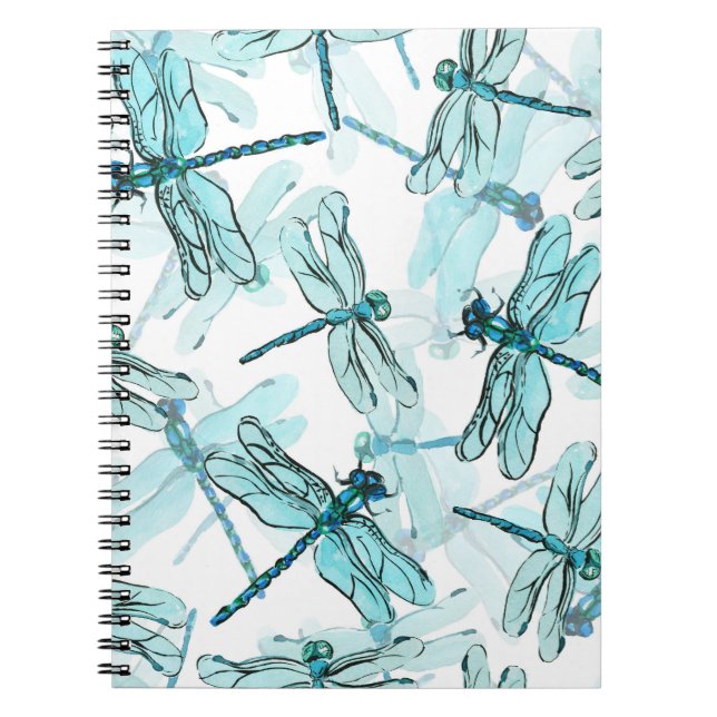 Elegant Dragonflies: Watercolor Wonder Notebook (Front)