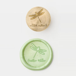 Elegant Dragonfly Personalized Signature Wax Seal Stamp