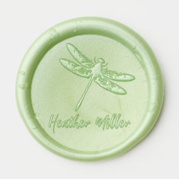Elegant Dragonfly Personalized Wax Seal Sticker