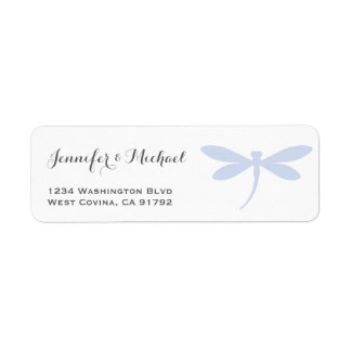 Elegant Dragonfly Return Address Label Template