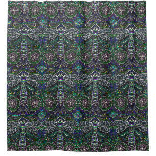 elegant dragonfly shower curtain