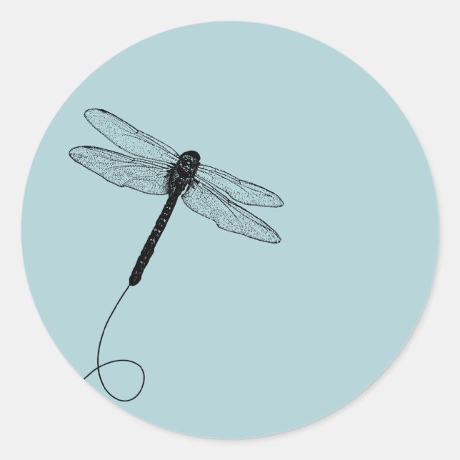 Elegant Dragonfly Sticker (Front)
