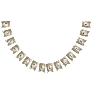 Élégant drapeau décoratif doré moderne