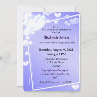 Elegant Dreamy Bridal Shower Invitation